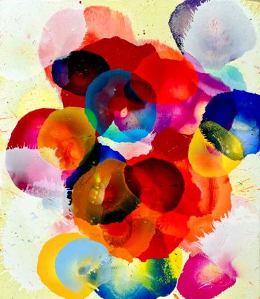 Jürgen Jansen, more than you give III, 2024, Öl und Harze auf Holz, 70 x 60 cm