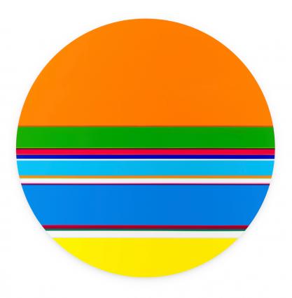 Nicholas Bodde, No. 1549 circle, 2021, Öl und Acryl auf Aluminium, ø 100 cm