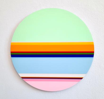 Nicholas Bodde, No. 1555 circle, 2021, Öl und Acryl auf Aluminium, Dm 40 cm