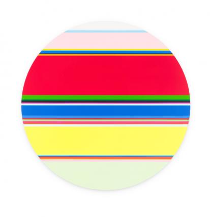 Nicholas Bodde, No. 1581 Circle, 2022, Öl und Acryl auf Aluminium, Dm 100 cm