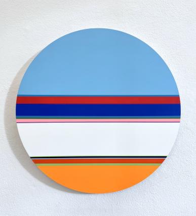 Nicholas Bodde, No. 1678 circle, 2024, Öl und Acryl auf Aluminium, Dm 40 cm