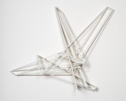 Nicole Nickel, 02102, Wandobjekt, 2021, Holz koloriert, 92 x 117 x 23 cm