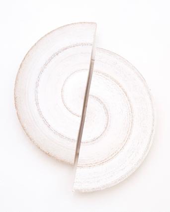 Robert Krainhöfner, Relief, 2019, MDF gedreht, Höhe 28 cm