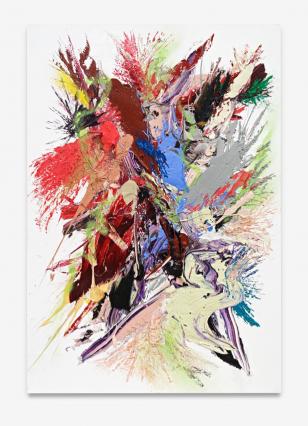 Sebastian Heiner, Meadow, 2018, Öl auf Leinwand, 160 x 110 cm