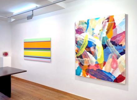 Winterleuchten, Ausstellungsansicht mit Werken von Go Segawa, Nicholas Bodde und Jürgen Jansen