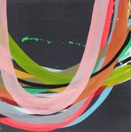 Annegret Hoch, aus der Serie „Schaukeln“, 2013, Ei-Tempera auf Nessel, 50 x 50 cm