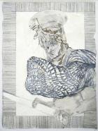 Christofer Kochs, „Grundrauschen IV“, 2013-2015, Graphit, Öl und Kreide auf Bütten, 46,5 x 35 cm