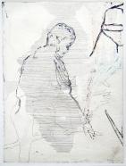 Christofer Kochs, „Grundrauschen VI“, 2013-2015, Graphit, Öl und Kreide auf Bütten, 46,5 x 35 cm