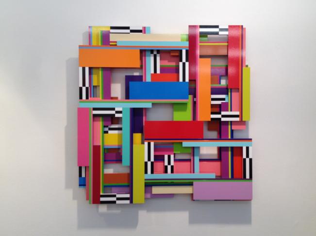 Dieter Balzer, Xeos, 2016, Folie auf MDF, 90 x 90 x 7 cm