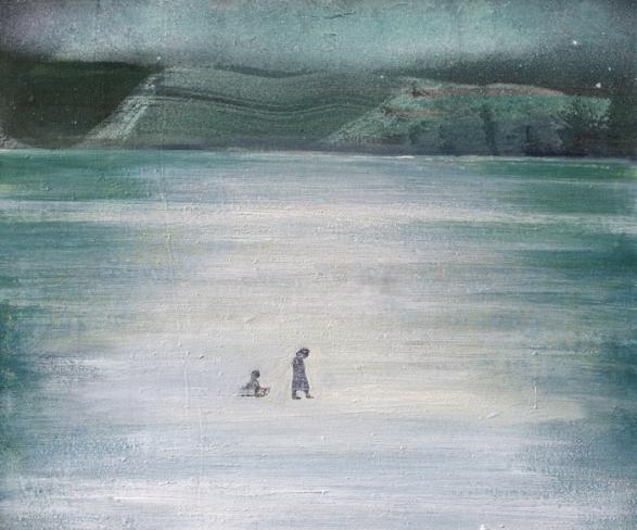 Frank Zucht, Eismeer, 2014, Acryl auf Nessel, 60 x 70 cm