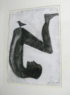Frank Zucht, Kunststück, 2009, Acryl auf Bütten, 36 x 25 cm, gerahmt 60 x 40 cm, schräge Seitenansicht