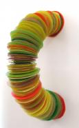 Harald Pompl,  Halbbogen, 2004, Pigmente und Harz, 60 x 18 x 33 cm