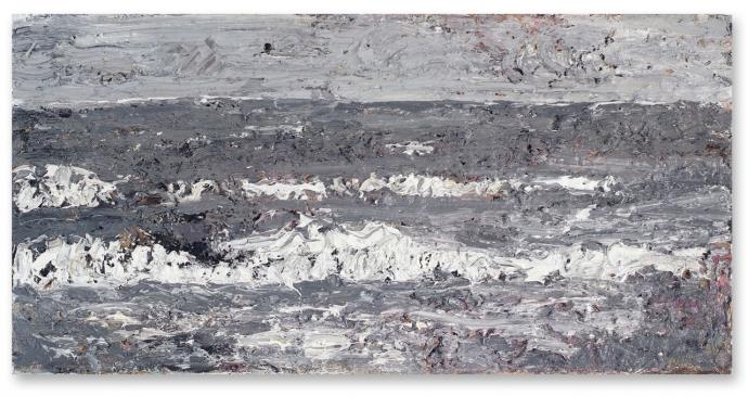 Helmut Helmes, Wasser, 2011, Öl auf Leinwand, 70 x 140 cm