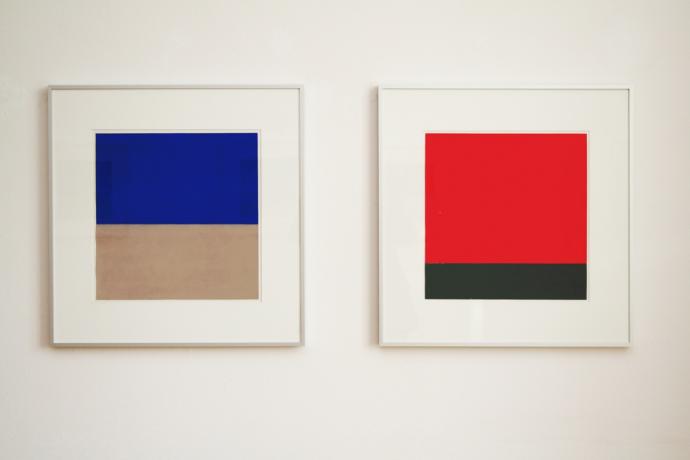 Jo Kuhn, Pastellzeichnungen, 2008, Pastellkreide auf Velourspapier, je 40 x 40 cm, gerahmt 60 x 60 cm