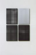 Eric Butcher, PR 684, 2015, Graphit und Acrylgel auf Aluminium, 4teilig, 25 x 18 cm
