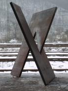 Robert Krainhöfner, Diagonal, 2013, Stahl, 93 x 100 x 100 cm