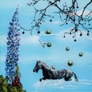 Wolf Hamm, Vom Sein und nicht Sein, 2014, Acryl hinter Acrylglas, 50 x 50 cm